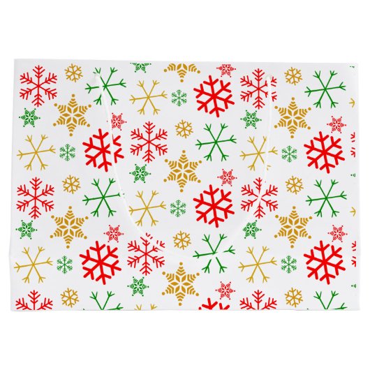 Anime Girl in Santa Hat Waterverf Kerst Groot Cadeauzakje (Achterkant)