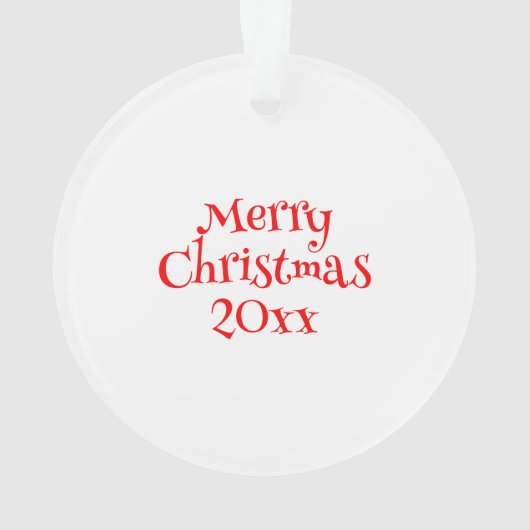 Anime Girl in Santa Hat Waterverf Kerst Ornament (achterkant)