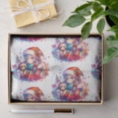 Anime Girl in Santa Hat Waterverf Kerst Tissuepapier (Geschenk)