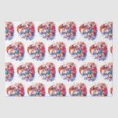 Anime Girl in Santa Hat Waterverf Kerst Tissuepapier (Voorkant)