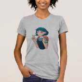 Anime Girl in Turtleneck T-shirt (Voorkant)