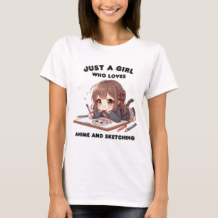 Anime Girl is een meisje dat houdt van anime en sk T-shirt