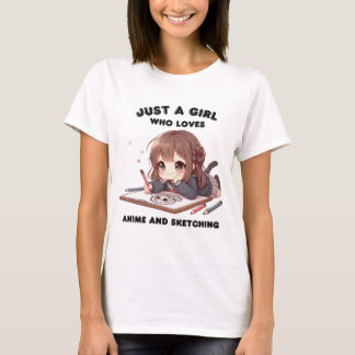 Anime Girl is een meisje dat houdt van anime en sk T-shirt