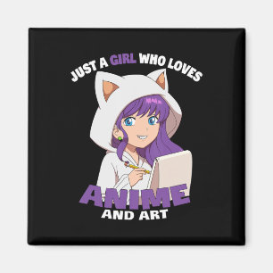 Anime Girl is gewoon een meisje dat van Anime houd Magneet