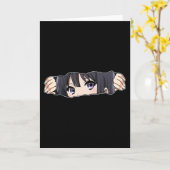 Anime Girl Kaart (Gele Bloem)