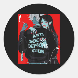 Anime Girl Kawaii Waifu Egirl Aesthetisch Japans O Ronde Sticker