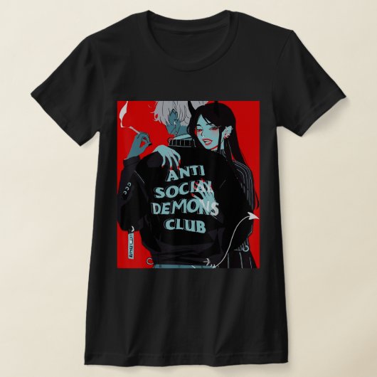 Anime Girl Kawaii Waifu Egirl Aesthetisch Japans O T-shirt (Laagn)