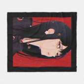 Anime Girl Kawaii Waifu esthetische Japanse Manga  Fleece Deken (Voorkant (Horizontaal))