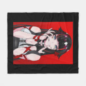 Anime Girl Kawaii Waifu esthetische Japanse Manga  Fleece Deken (Voorkant (Horizontaal))