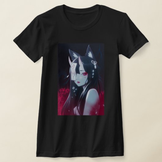 Anime Girl Kawaii Waifu esthetische Japanse Manga  T-shirt (Laagn)