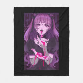 Anime Girl Kawaii Waifu esthetische Japanse otaku  Fleece Deken (Voorkant)