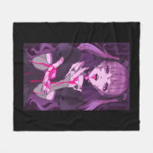 Anime Girl Kawaii Waifu esthetische Japanse otaku Fleece Deken (Voorkant (Horizontaal))