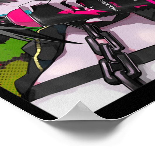 Anime Girl Kawaii Waifu esthetische Japanse otaku Poster (Hoek)