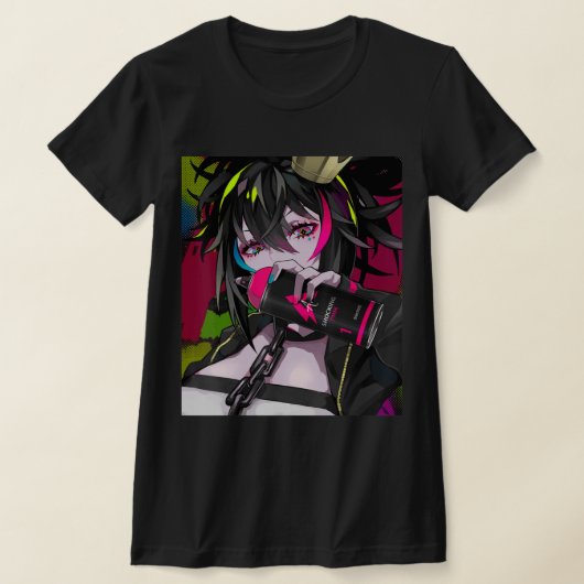 Anime Girl Kawaii Waifu esthetische Japanse otaku T-shirt (Laagn)