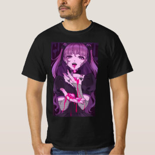 Anime Girl Kawaii Waifu esthetische Japanse otaku  T-shirt
