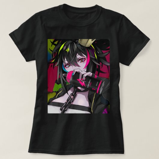 Anime Girl Kawaii Waifu esthetische Japanse otaku T-shirt (Design voorkant)