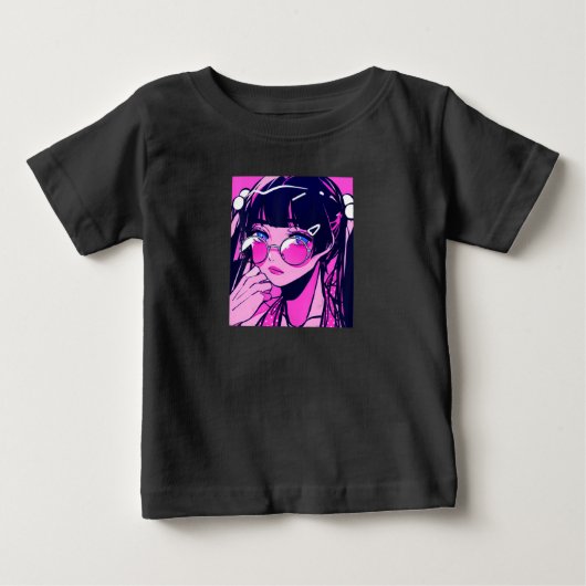 Anime Girl Kawaii Waifu Roze esthetische Japanse O (Voorkant)
