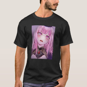 Anime Girl Kawaii Waifu Roze esthetische Japanse O T-shirt