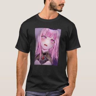 Anime Girl Kawaii Waifu Roze esthetische Japanse O T-shirt