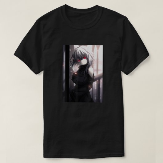 Anime Girl Kawaii Yandere Waifu esthetisch Japans T-shirt (Design voorkant)