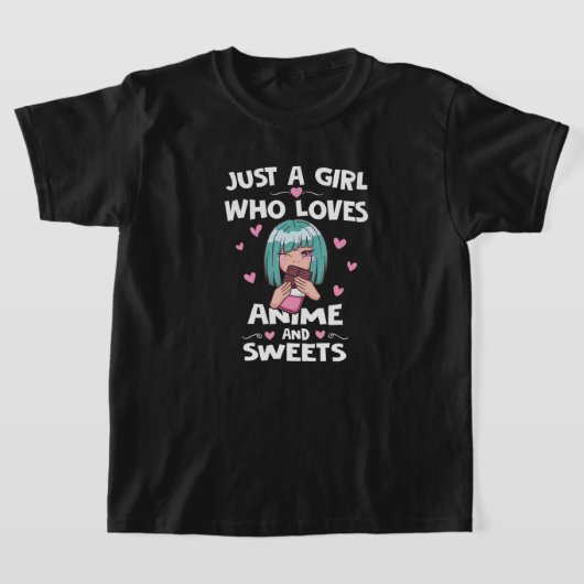 Anime Girl Likets Japan Kawaii Manga Animati T-shirt (Laagn)