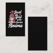 Anime Girl Manga Fan Cosplay Teen Visitekaartje (Voorkant / Achterkant)