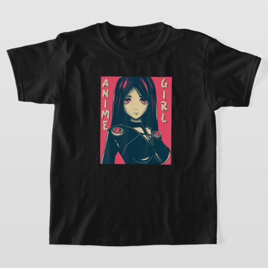 Anime Girl Manga Otaku Kawaii Anime Clothing Gothi T-shirt (Laagn)