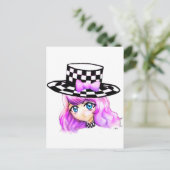 Anime Girl Manga Punk Lolita Harajuku Gothic Style Briefkaart (Staand voorkant)