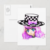 Anime Girl Manga Punk Lolita Harajuku Gothic Style Briefkaart (Voorkant / Achterkant)