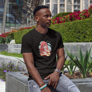 Anime Girl met kat T-shirt