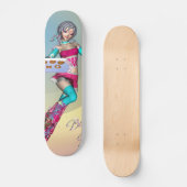 Anime girl met koekjes Skateboard (Voorkant)