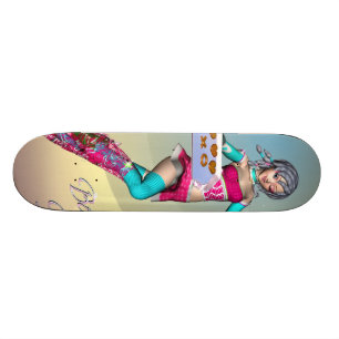 Anime girl met koekjes Skateboard