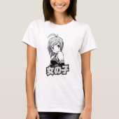 Anime Girl met korte haar T-shirt (Voorkant)