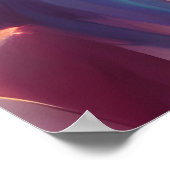 Anime girl met lang blauw haar | AI Art Poster (Hoek)