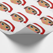 Anime Girl met Pet van Santa Cadeaupapier (Hoek)