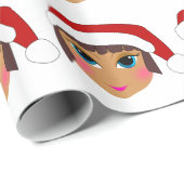 Anime Girl met Pet van Santa Cadeaupapier (Rol Hoek)