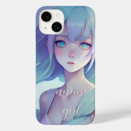 Anime Girl Monogrammed Hoesje- Mate iPhone Case
