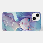 Anime Girl Monogrammed Hoesje- Mate iPhone Case (Achterkant (horizontaal))