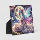 Anime Girl Moon Fairy Princess in de tuin Fotoplaat (Voorkant)