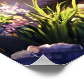 Anime Girl Moon Fairy Princess in de tuin Poster (Hoek)