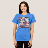 Anime Girl Moon Fairy Princess in de tuin Tri-Blend Shirt (Voorkant volledig)