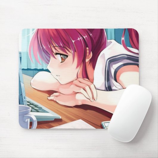 Anime Girl Mousepad Muismat (Met muis)