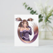 Anime Girl - Nikki Briefkaart (Staand voorkant)