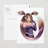 Anime Girl - Nikki Briefkaart (Voorkant / Achterkant)