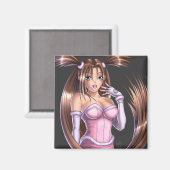 Anime Girl - Nikki Magneet (Voorkant / Achterkant)