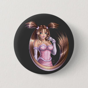 Anime Girl - Nikki Ronde Button 5,7 Cm