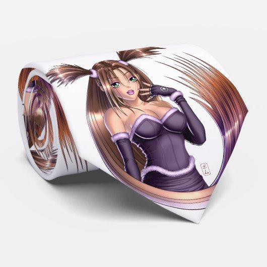 Anime Girl - Nikki Stropdas (Opgerold)