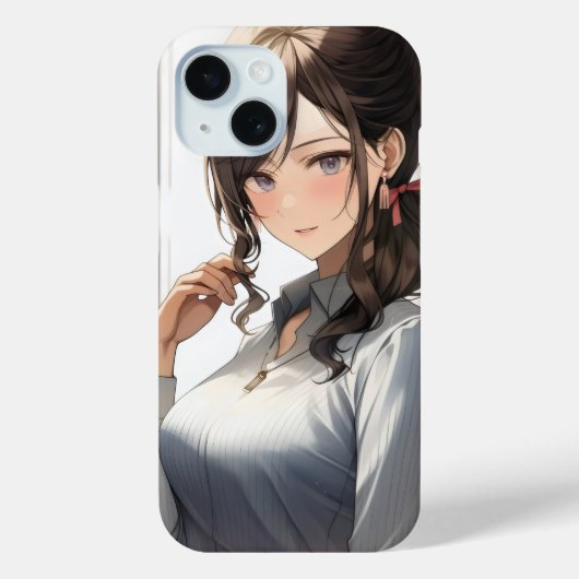 Anime Girl Office Worker Case-Mate iPhone Case (Achterkant)