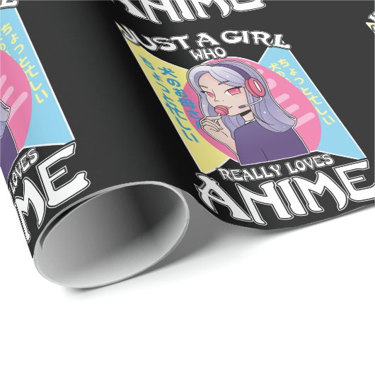 Anime Girl Otaku Teen Japans Manga Comic Fan Cadeaupapier (Rol Hoek)