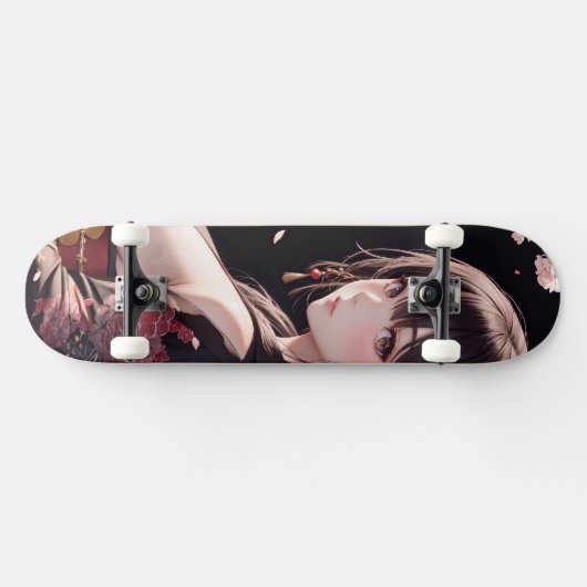 Anime Girl Persoonlijk Skateboard (Horizontaal)